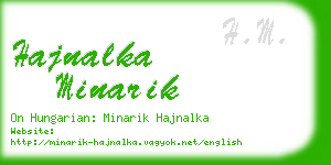 hajnalka minarik business card